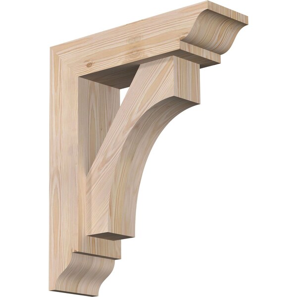 Ekena Millwork Westlake Traditional Smooth Bracket w/ Offset Brace, Douglas Fir, 5 1/2"W x 18"D x 22"H BKT0604X18X22WTL01SDF - main